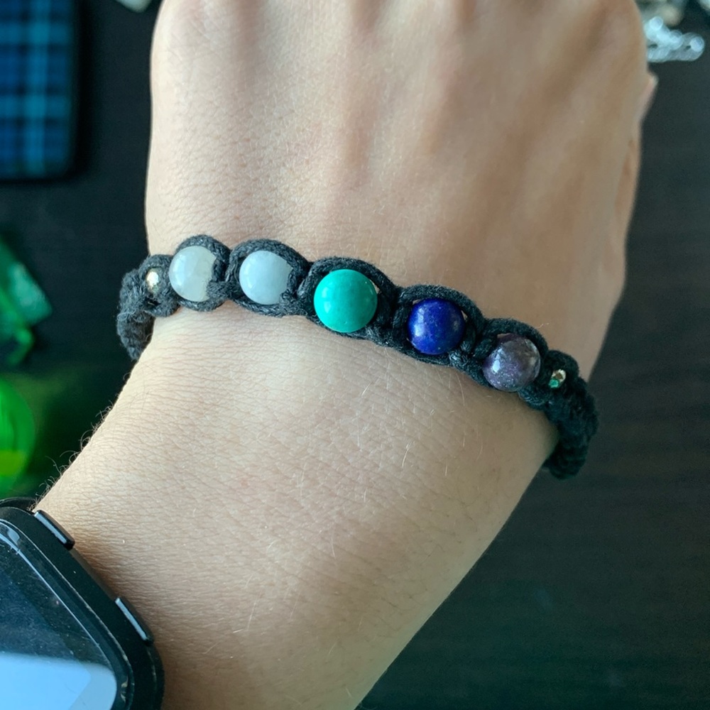 Adjustable Braided Bead Bracelet